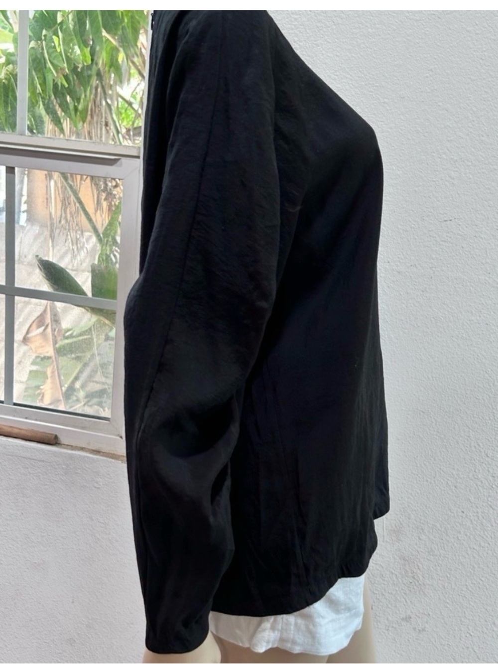 COS Black Crewneck Sweatshirt with Voluminous Raglan Sleeves - Picture 12 of 16